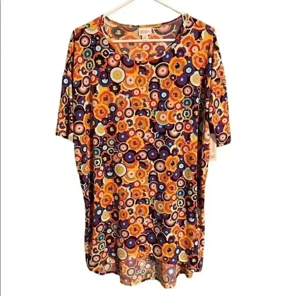 Lularoe Retro Disco Colorful Circle Abstract Tunic - Picture 1 of 5